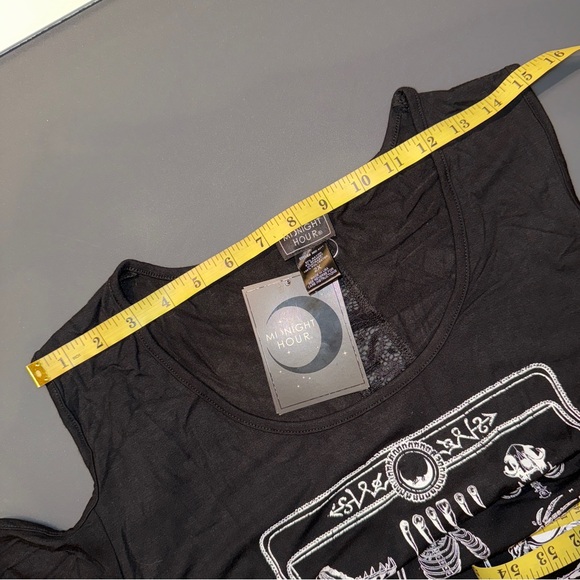 MIDNIGHT HOUR Nocturnal Creature Cold Shoulder Top in Black - Picture 13 of 14